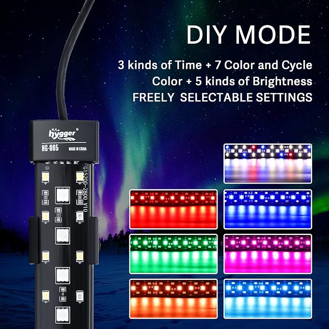hygger 24/7 Mode Submersible Aquarium LED Light, Full Spectrum Hidden Fish Tank - Image 3