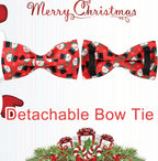 Christmas Dog Collar with Bow Tie, Christmas Collar - Image 4