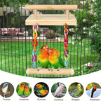 Natural Wood Bird Perch Platform - Image 4