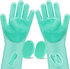 6PCS Pet Grooming Kit for Dogs, Cats and Horses | Dog Washing Gloves | Dog Bath by Augwind