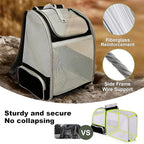 halinfer Backpack to Carry Cat and Small Puppy up to 16 Pounds, Breathable Pet - Image 3