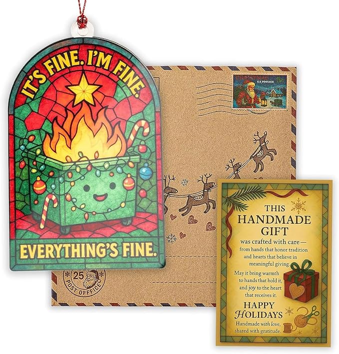 Dumpster Fire Ornament 2025, Funny Christmas Ornaments, Unique Tree Hanging - Image 5