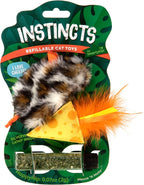 Instincts by SmartyKat 2-Pack Mouse 'N Mate Plush Refillable Cat Toys - Image 2