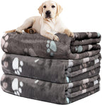 Rezutan Dog Blanket for Large Dogs, Upgraded 3 Pack Dog Cat Flannel Blankets by Rezutan