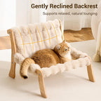 Solid Wood Cat Couch Bed for Indoor Cats, Modern Cat Sofa - Image 4