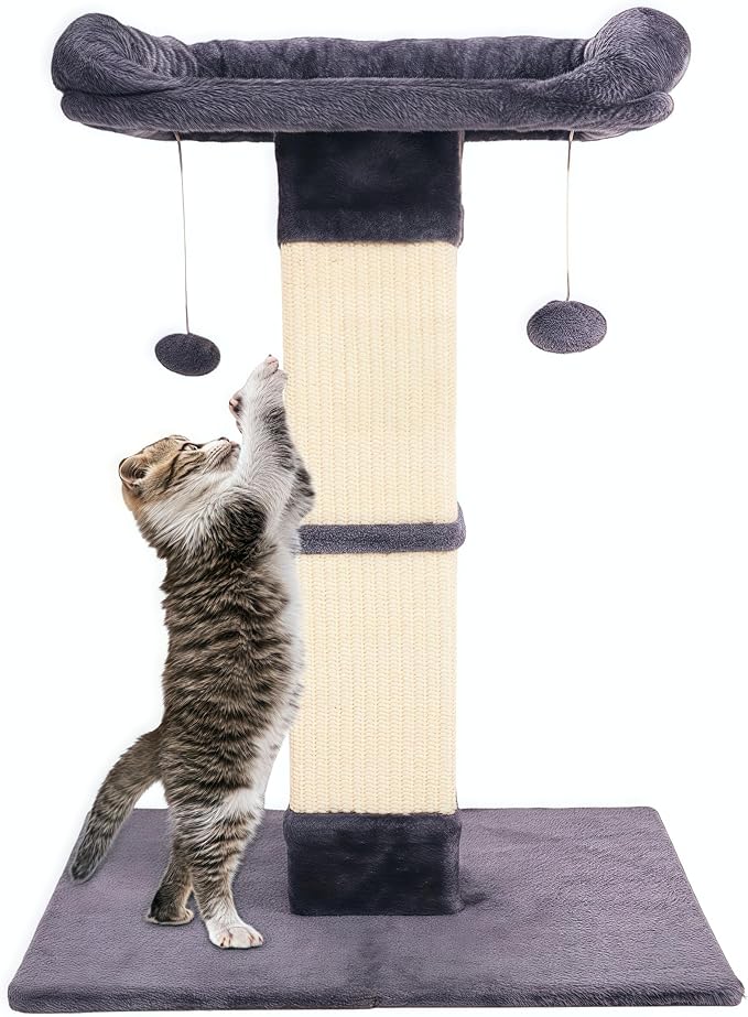 34" Cat Scratching Post for Indoor Cats, Sisal Cat Scratcher by Runske