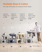 Feandrea Cat Tree, 26.4-Inch Cat Tower, Plush Condo - Image 7