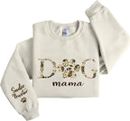 LOVELYPOD Custom Embroidered Dog Mom Sweatshirt by LOVELYPOD
