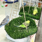 FlidRunest Large Bird Foraging Mat Toys, Natural Bird Grass Hammock Swing Toy - Image 2
