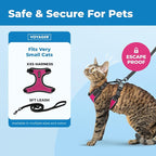 Voyager Escape-Proof Step-in Lock Cat Harness & 5ft Neoprene-Handle Leash Set - Image 2