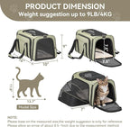 Petsfit Expandable Rabbit Carrier Small Cat Carrier Airline Approved - Image 2