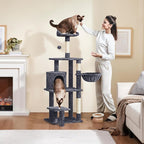 Yaheetech 57in Multi-Level Cat Tree Tower - Image 2