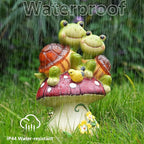 Solar Light Turtle Garden Statue, Turtle on Mushroom Figurine, Lovely Tortoise - Image 5