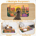 Pet Feeding Mat, Cactus Absorbent Dog Cat Food Mat Desert Dog Mat - Image 7