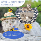 JSPYFITS Cat Cage Hammock with Ball, Double Layer Hanging Adjustable Soft Pet - Image 9