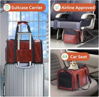 Fashion Leather Dog Carrier Cat Carrier Airline Approved Pet Carrier - Image 6