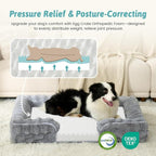 Orthopedic Dog Bed for Large Size Dog, Soft and Warm Faux Fur Extra Large Sofa - Image 2