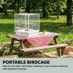 17.3" Portable Travel Bird Cage, Parrot Cage, Ample Room - Image 6