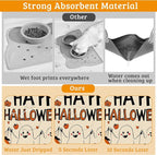 Pumpking Bat Dog Cat Food Mat, Halloween Absorbent Waterproof Placemat - Image 3