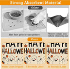 Pumpking Bat Dog Cat Food Mat, Halloween Absorbent Waterproof Placemat - Image 3