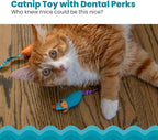 Catstages Catnip Chew Mice 2 Pack– Interactive Dental Cat Chew Toy that Helps - Image 2