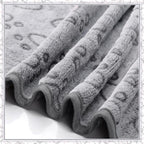 Tegeme 12 Pcs Pet Blankets Soft Fluffy Fleece Dog Cat Warm Paw Print Pattern - Image 7