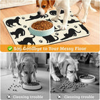Pet Feeding Mat, Cat Silhouette Absorbent Dog Cat Food Mat Dog Mat - Image 4