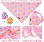 Easter Day Dog Bandana, UP URARA PUP Easter Eggs Triangle Bid Scarf - Image 2