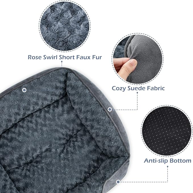 INVENHO Large Dog Bed for Large Medium Small Dogs, Rectangle Washable - Image 4