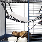 Jetec 2 Pieces Reversible Cat Hanging Hammock Soft Breathable Pet Cage Hammock - Image 7