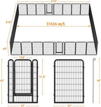 Yaheetech Dog Playpen Outdoor, 40 inch 32 Panels Dog Pen Indoor Heavy Duty - Image 4
