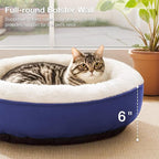 Love's cabin Round Donut Cat and Dog Cushion Bed, 20in Pet Bed - Image 6