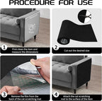 2 Pcs Total 78.7"x15.8" Cat Scratch Mat, Cat Scratch Couch Furniture Protector - Image 4