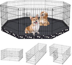 Dog Pen Pet Playpen Dog Fence Indoor Foldable Metal Wire Exercise Puppy Play by Peekaboo