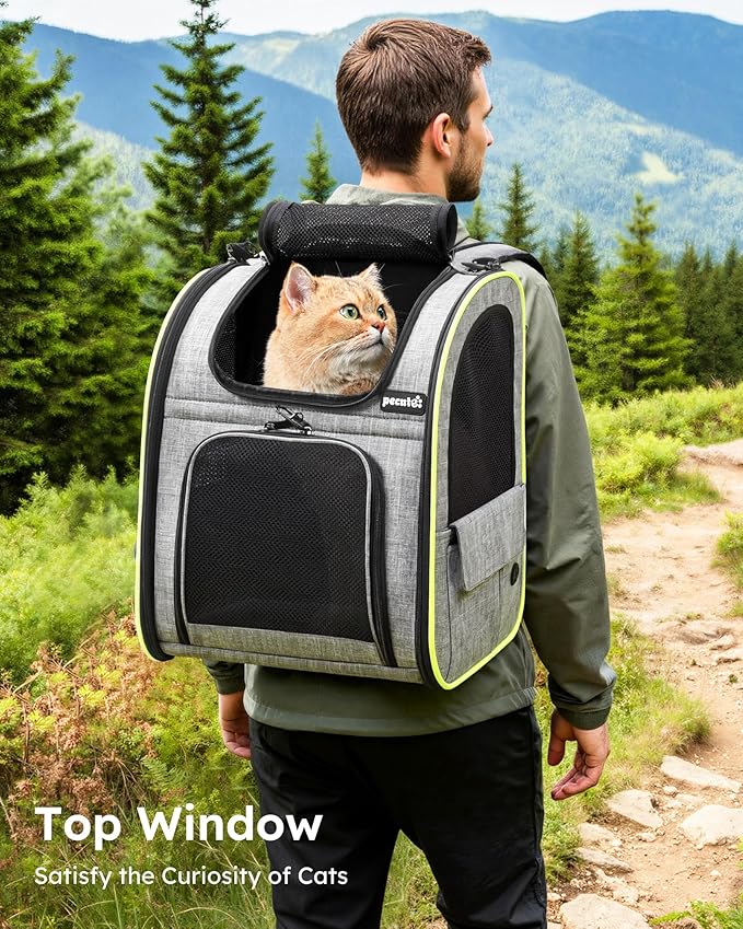 Pecute Cat Backpack Carrier Expandable, Foldable Pet Backpack - Image 4