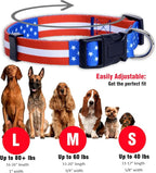 Native Pup American Flag Dog Collar- Red White and Blue- Patriotic Collars - Image 3