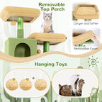 Globlazer Cactus Cat Tree Tower 76-Inch Extra Tall Multi-Level Cat Furniture - Image 5