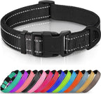 Joytale Reflective Dog Collar, Soft Neoprene Padded, Metal D-Ring, Nylon Pet by Joytale