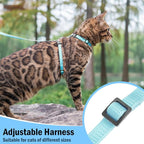 PUPTECK Adjustable Cat Harness and Leash Set Escape Proof Kitten Strap Collar - Image 5