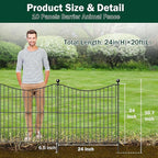10 Panels No Dig Dog Fence Outdoor - Image 2