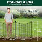 10 Panels Decorative Garden Fence - Image 2
