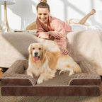 Orthopedic Dog Bed for Large Medium Sized, Washable Memory Foam Large Dog Bed - Image 7