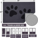 Buganda Dog Door Mat for Muddy Paws, Absorbent Dirt Trapper Washable Indoor - Image 2