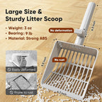Large Cat Litter Scoop, Heavy-Duty Litter Scoop - Image 2