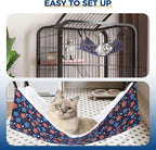 Cat Hammock for Cage Hanging Reversible 2Pack, Pet Hammock Bed Adjustable - Image 6