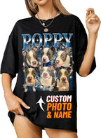 IZI POD Custom Dog Shirt for Women, Personalized Pet Face Photo Shirt, Bootleg by IZI+POD