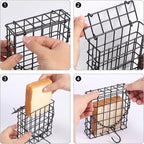 2Pcs Outdoor Suet Cage Bird Feeder, Wild Bird Feeder, Single Suet Cake Capacity - Image 3