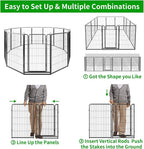 Dog Playpen Outdoor Extra Wide 12 Piece Panels Heavy Duty Dog Fence 47" Height - Image 7