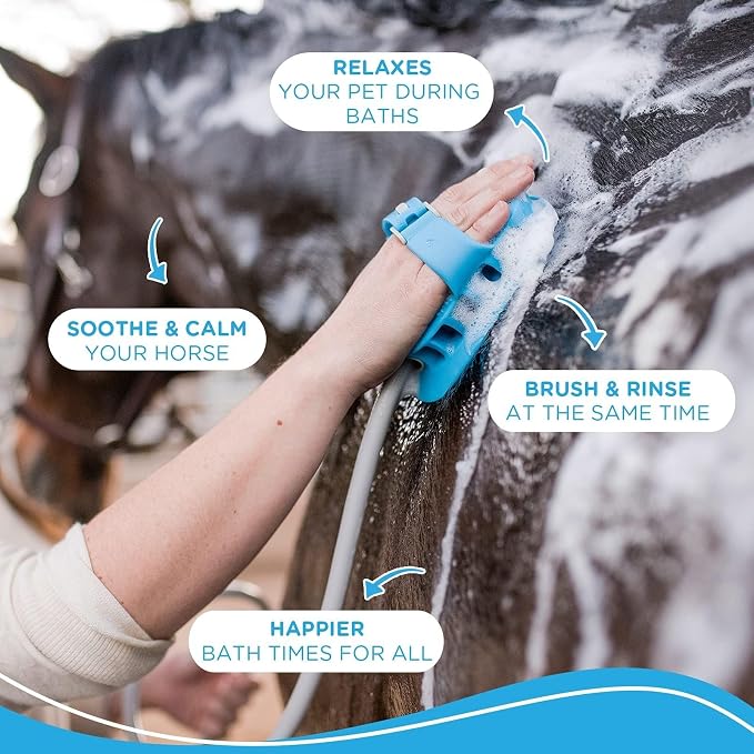 Aquapaw 5-in-1 Horse & Dog Bath Brush & Curry Comb - Image 4