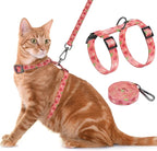 Cat Harness and Leash Set, Adjustable Kitten Harness Escape Proof Cats Harness by Seyezo